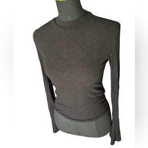 Hunter & Brown Women’s Black Knit Whimsigoth Flare Sleeve Top Size Small